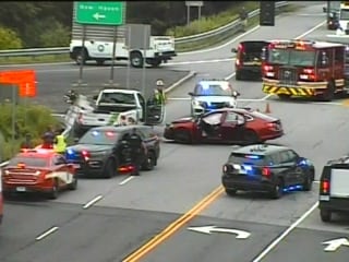 Two-Vehicle Crash Closes Lanes, On-Ramp in Rocky Hill