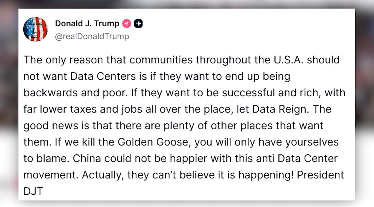 Trump Defends Data Centers Amid Growing National Backlash