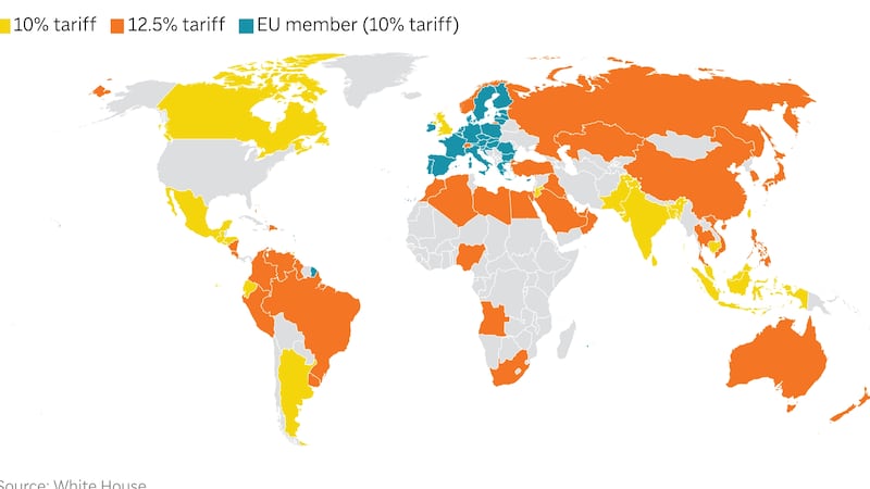 Where the Trump administration is imposing new tariffs on goods. (AP Digital Embed)