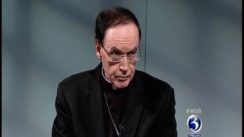 The Most Rev. Henry Mansell during an appearance on Face the State on WFSB in 2013.