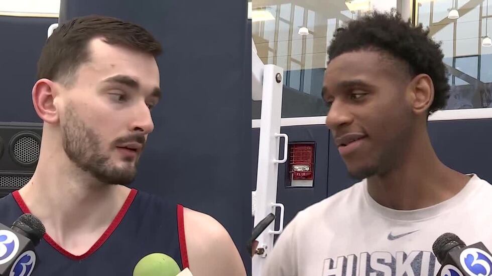 Alex Karaban and Tarris Reed Jr. have been projected to be selected in the late first or early...