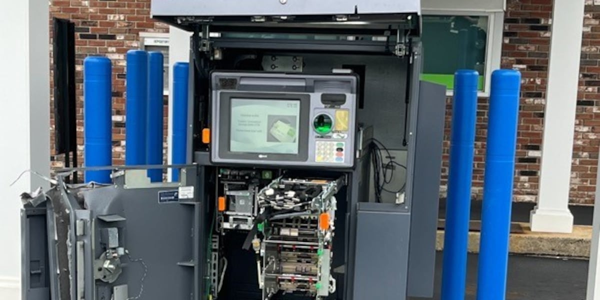 Pried Open Computer ATM pried open, large sum of cash taken