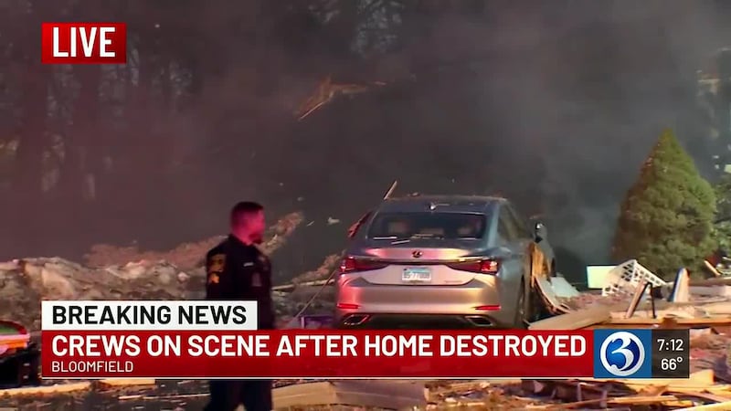 Home destroyed in Bloomfield after neighbors describe hearing possible explosion