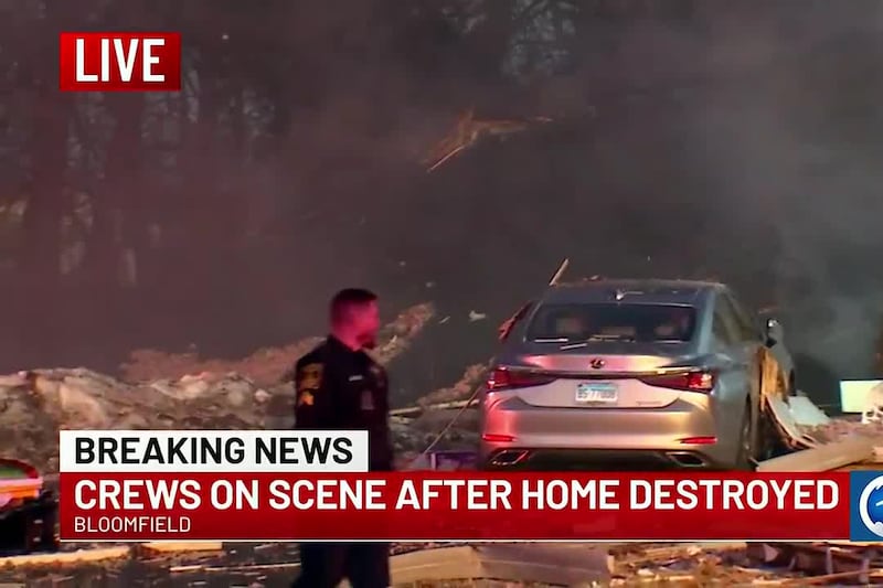 Home destroyed in Bloomfield after neighbors describe hearing possible explosion