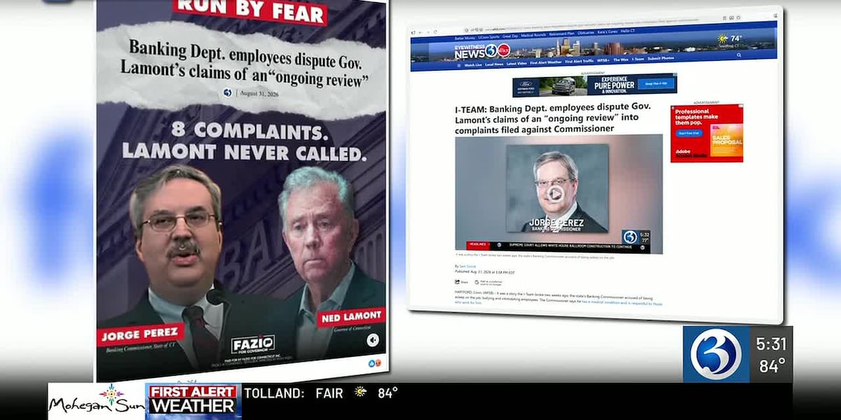 GOP gubernatorial candidate wants Legislature to investigate CT Banking Commissioner following I-Team reports GOP gubernatorial candidate wants Legislature to investigate CT Banking Commissioner following I-Team reports
