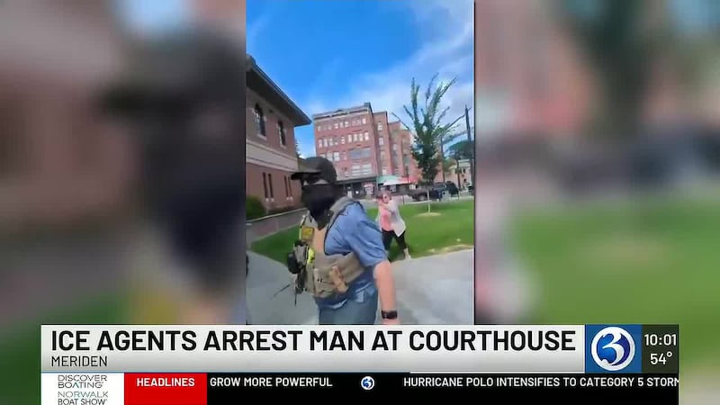 Viewer video allegedly shows ICE agents entering Meriden courthouse to make arrest
