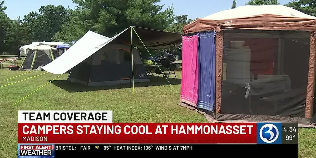 Campers beat the heat at Hammonasset Beach State Park ahead of Fourth of July