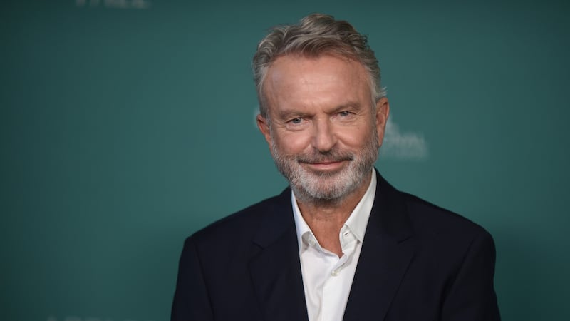FILE - Sam Neill arrives at the premiere of "Apples Never Fall" on March 12, 2024, in Los...