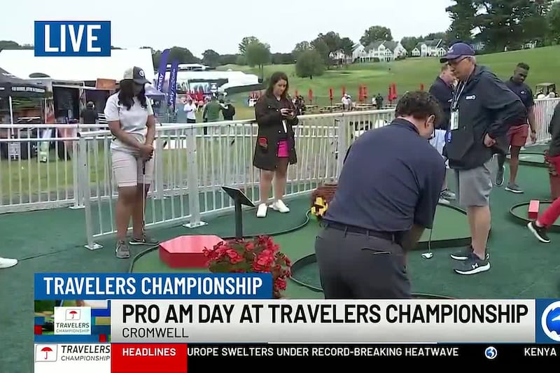 The Travelers Championship begins Wednesday at TPC River Highlands with a mini golf tournament...