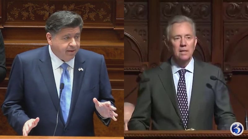 Govs. JB Pritzker and Ned Lamont put down friendly wagers ahead of Saturday's NCAA men's...