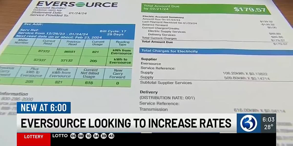 Eversource may ask for rate increase while reducing spending and