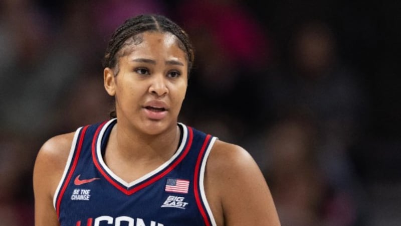 UConn's Sarah Strong plays against Creighton during the first half of an NCAA college...