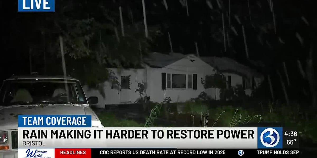 Thousands in Bristol without power as rain threatens to slow storm cleanup