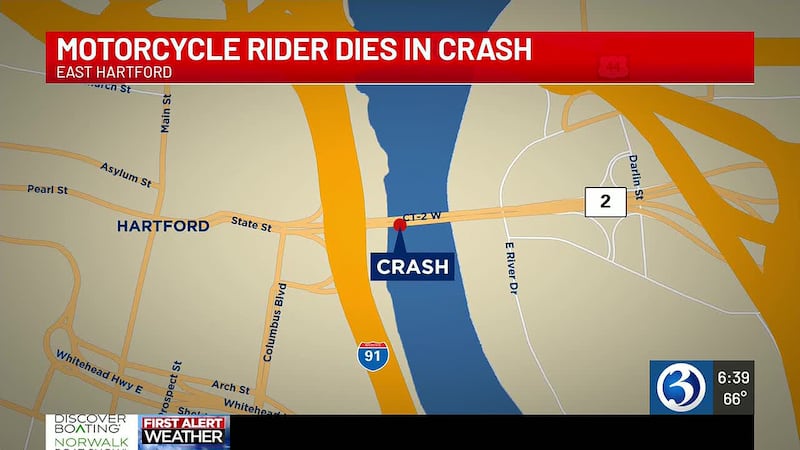 motorcyclist killed in East Hartford crash map - WFSB