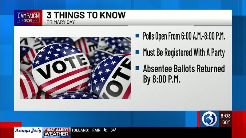 3 things to know on Primary Day - WFSB