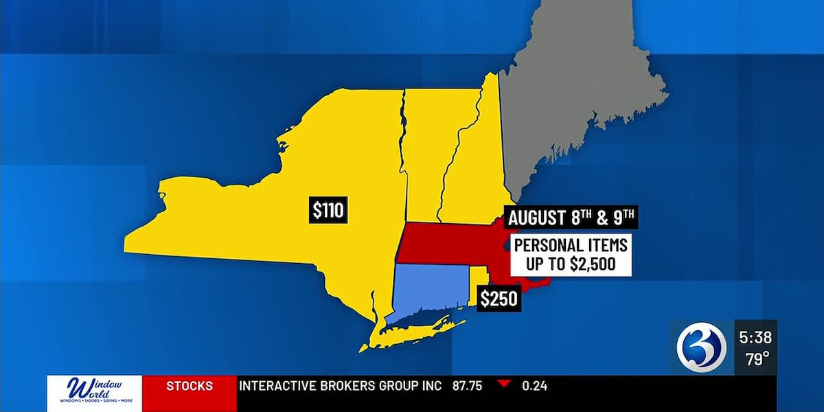 Connecticut raises tax-free week limit to $300 per item, expanding what shoppers can save on