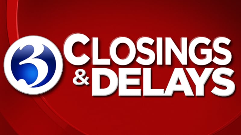 WFSB's closings and delays.