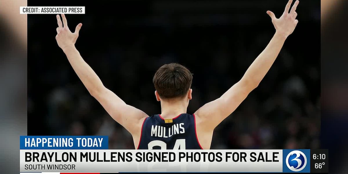 Signed prints of Braylon Mullins' game-winning shot against Duke go on sale in South Windsor