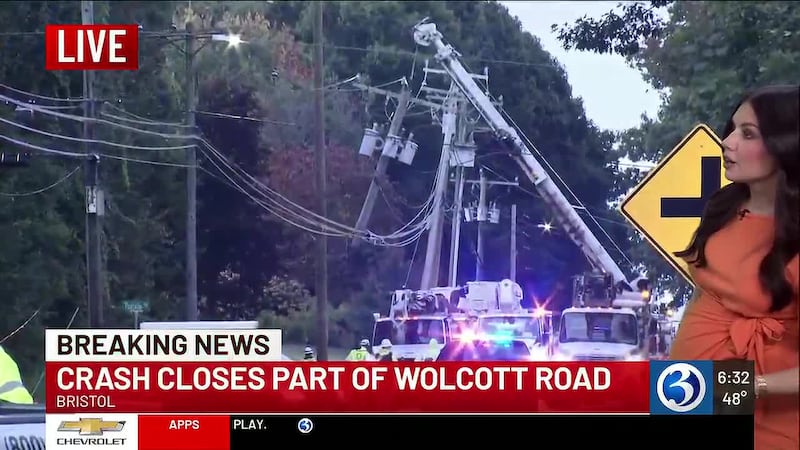 crash closes road in Wolcott - WFSB