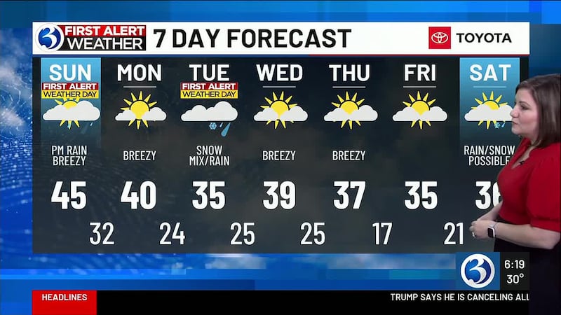Meteorologist Jill Gilardi said today is a First Alert Weather Day as rain moves in this...