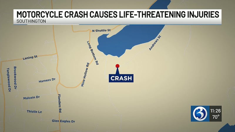 A motorcyclist suffered life-threatening injuries after a head-on collision with a Mercedes on...