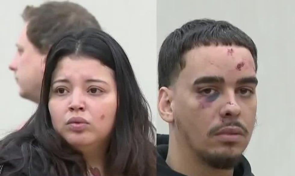 Karla Garcia, the mother of Jacqueline "Mimi" Torres-Garcia, and her boyfriend Jonatan Nanita,...