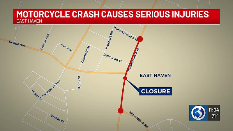 Police investigate serious motorcycle crash in East Haven
