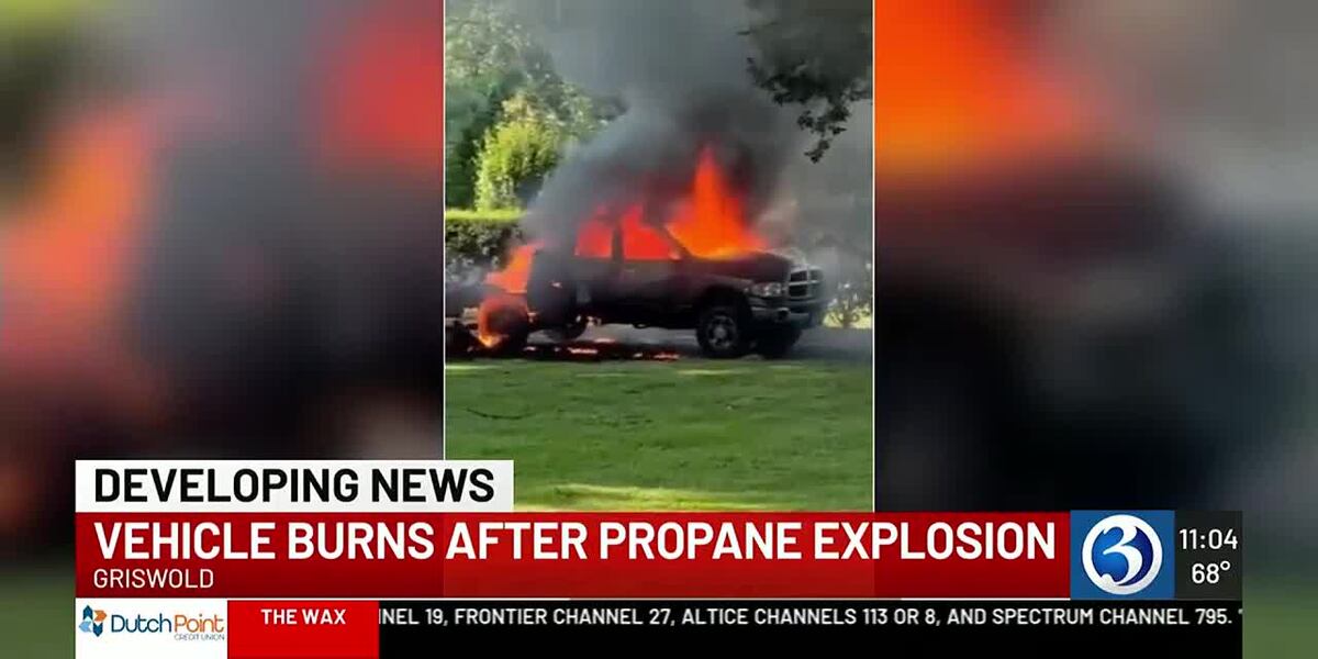 1 hospitalized, after propane tank explosion causes pickup truck to ...