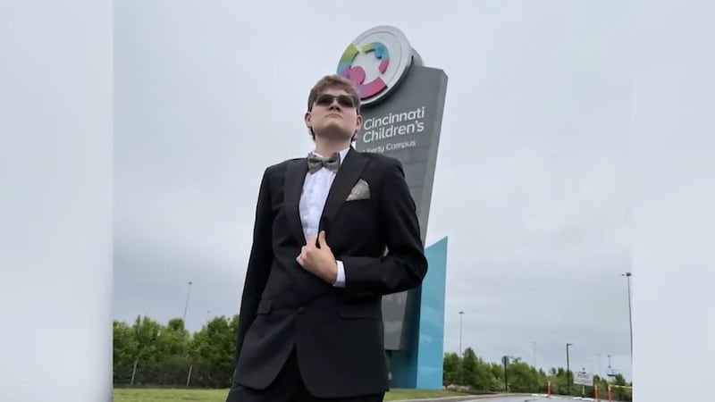 Bruce Watts took his prom pictures at Cincinnati Children's Hospital, where he was diagnosed...