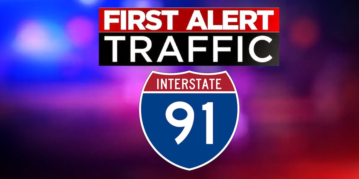 I-91 in Enfield closed due to overturned vehicle