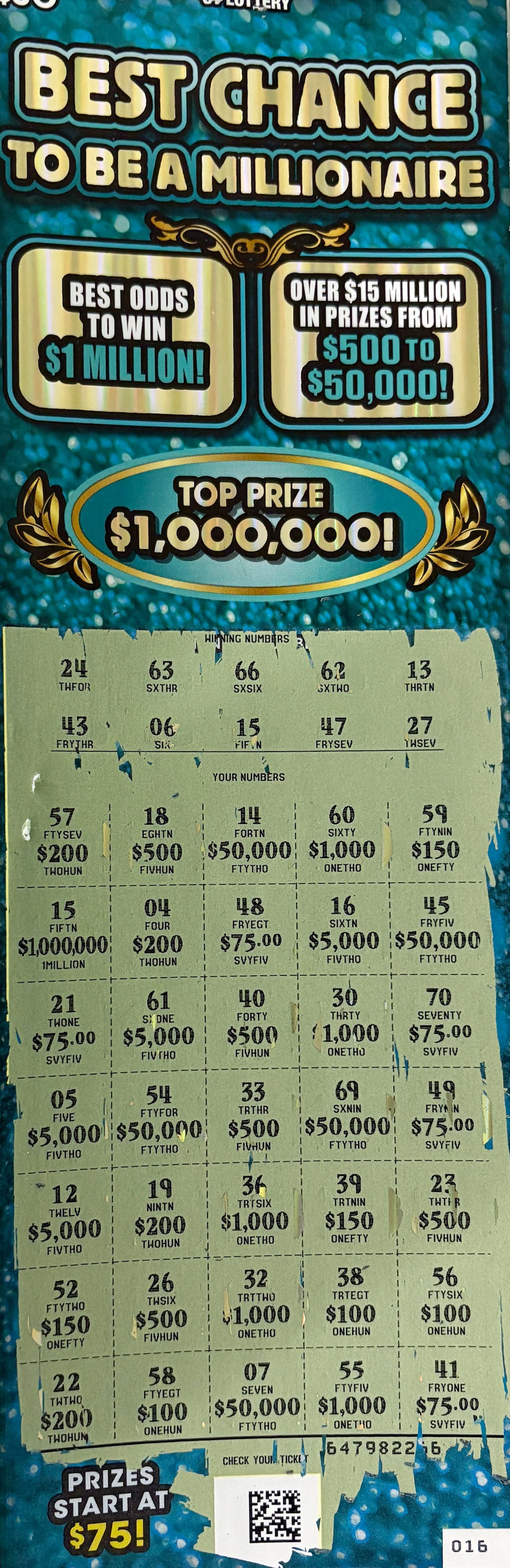 Ct Rattery Man wins $1 million on CT Lottery scratch off ticket