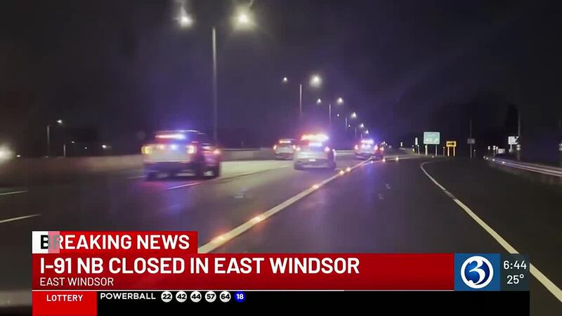 I-91 closed East Windsor