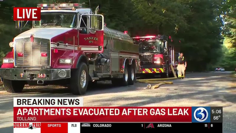 Propane leak prompts evacuations at Tolland apartment complex