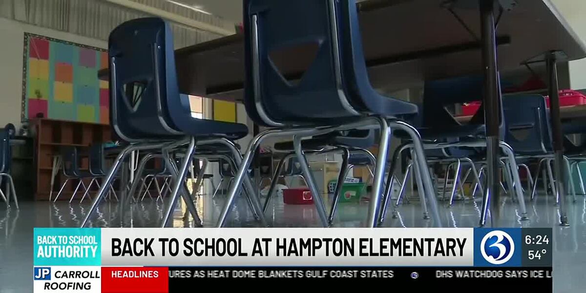 Elementary school students head back to class in Hampton today