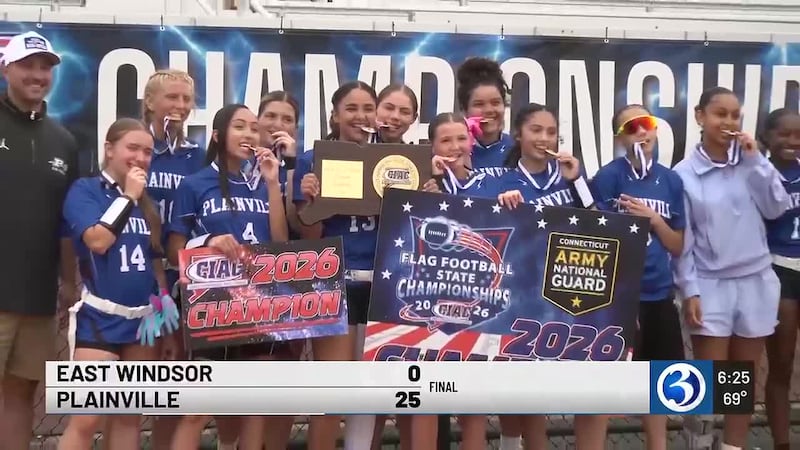Plainville, Manchester win CIAC girls flag football state championships