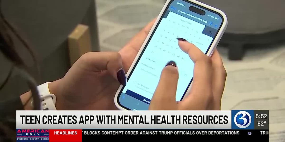 South Windsor Teen's App Offers Lifeline for Mental Wellbeing