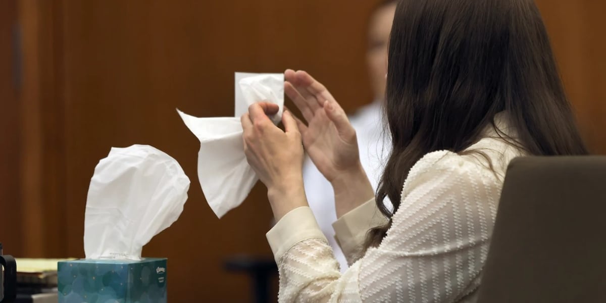 Lindsay Clancy appears in court for her murder trial, showing significant emotional distress during forensic testimony.