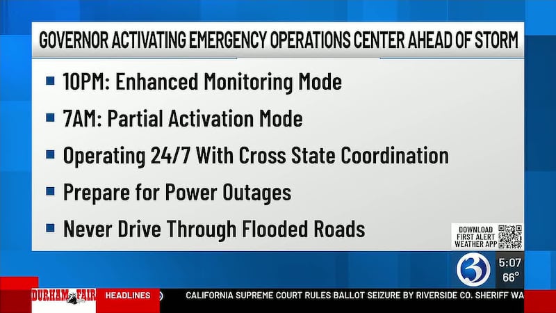 Connecticut prepares for potential weekend storm