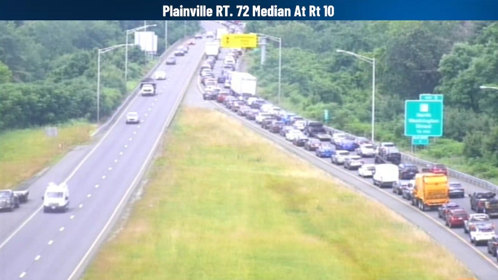 Route 72 west in Plainville closed due to crash