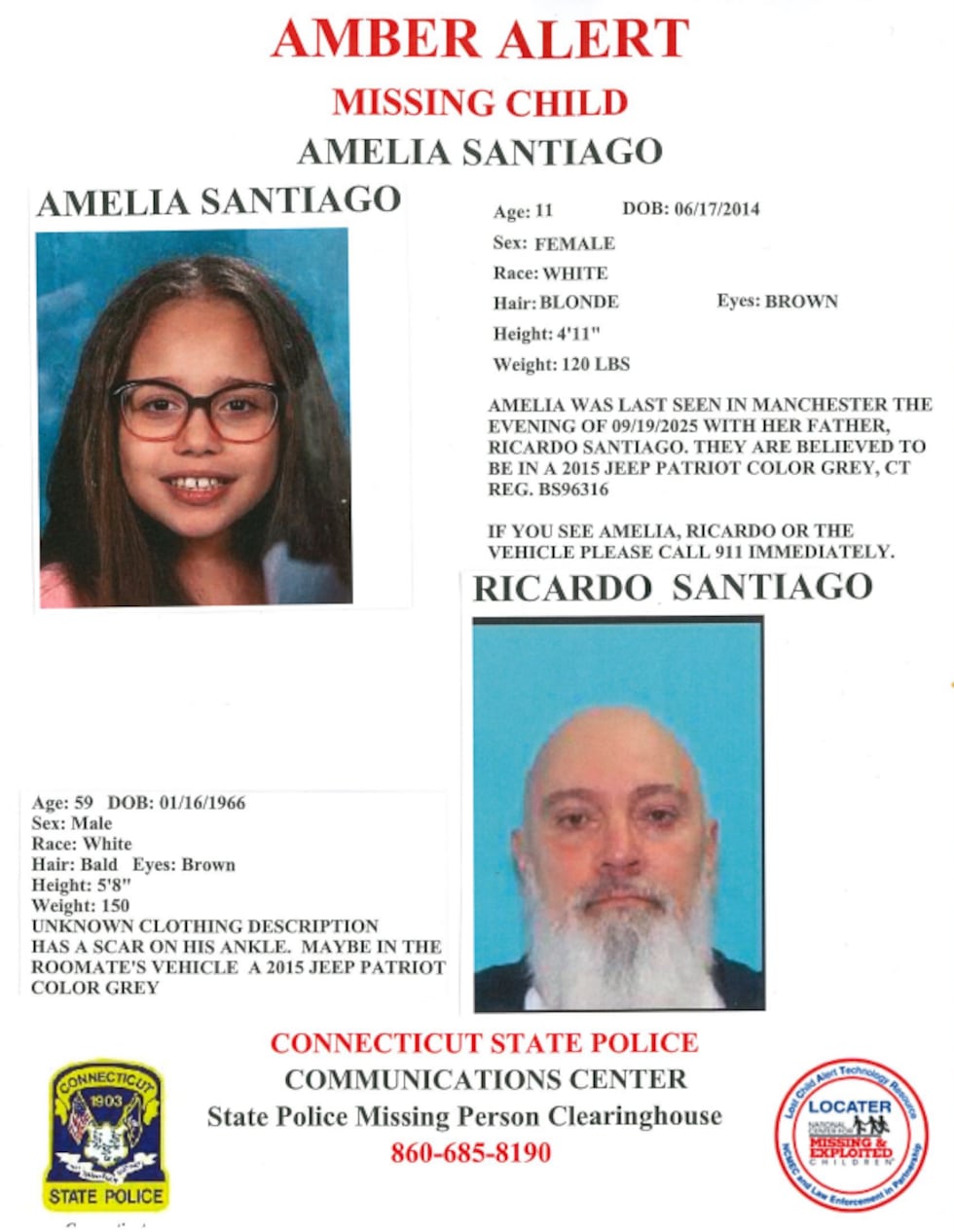 Amber Alert Issued for 11-Year-Old Girl Last Seen in Manchester