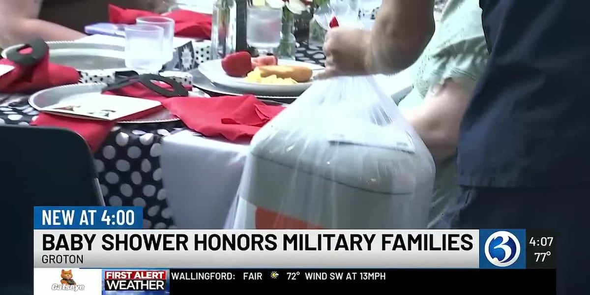 Travelers Championship hosts baby shower for 24 military families in Groton