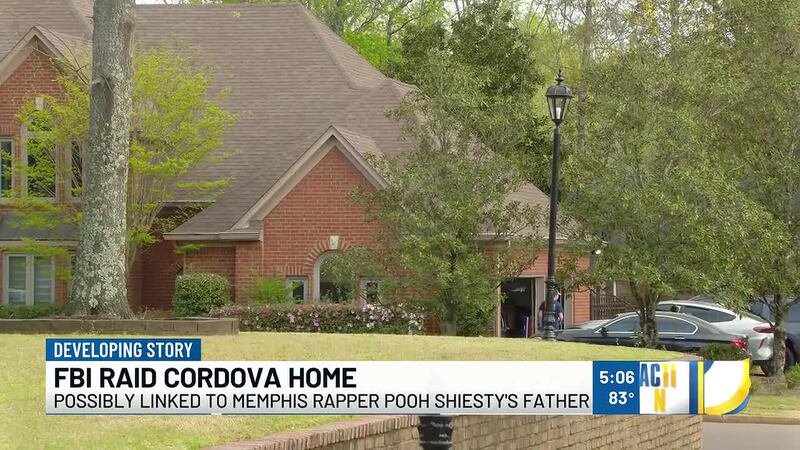 The FBI reported executing a raid on the home in a possible connection with Memphis rapper...