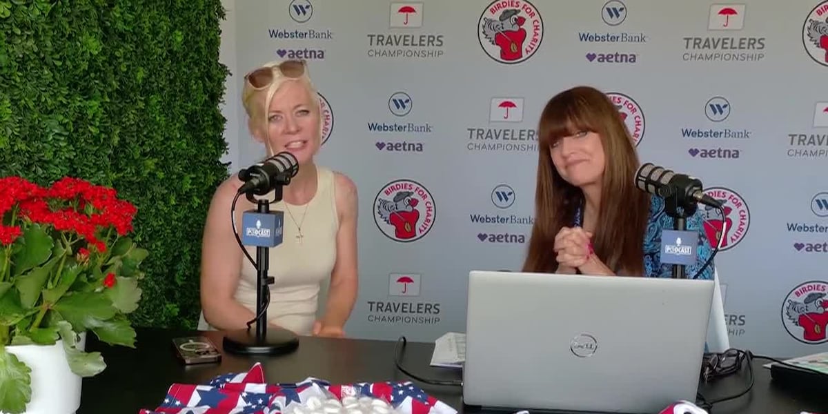 Renee DiNino chat with HOPE Partners of Farmington at The Travelers Championship