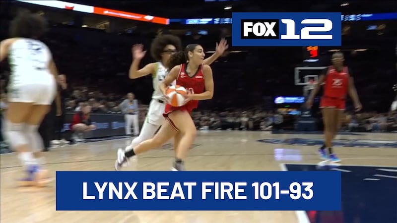 The Minnesota Lynx beat the Portland Fire 101-93 on Saturday night for their fifth straight...
