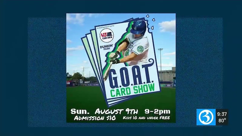 You can find more than 100 vendors at the G.O.A.T. Card Show at Dunkin' Park on 8/9. ...