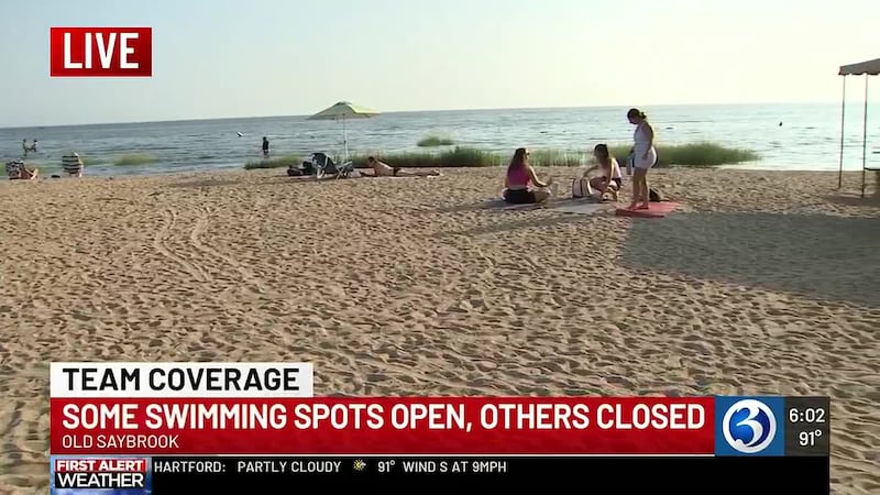 Some swimming spots open, others closed in Connecticut due to bacteria