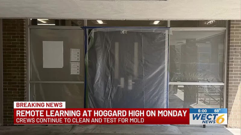 Hoggard High School will move to remote learning Monday while crews conduct campus-wide...