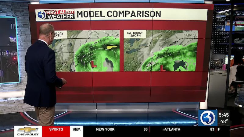model camparison Nor'Easter Thursday - WFSB