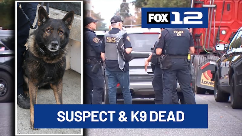 A wanted suspect and a police dog were killed when U.S. Marshals tried to make an arrest at a...