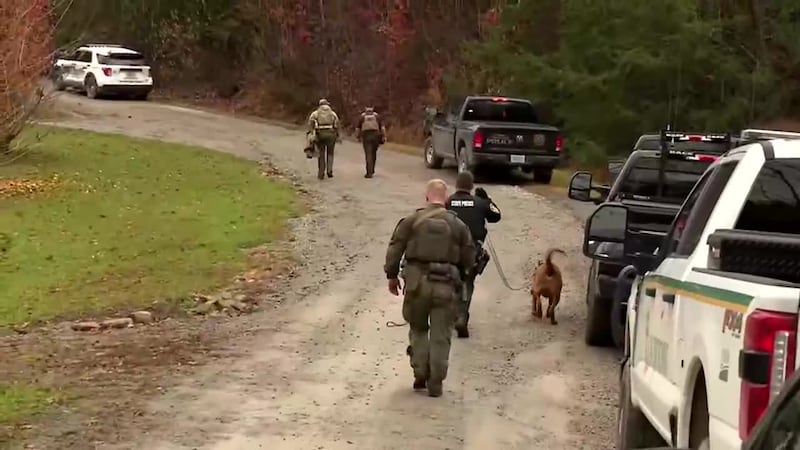 Family members say the suspect was last seen walking to the woods with a firearm. (WCYB,...